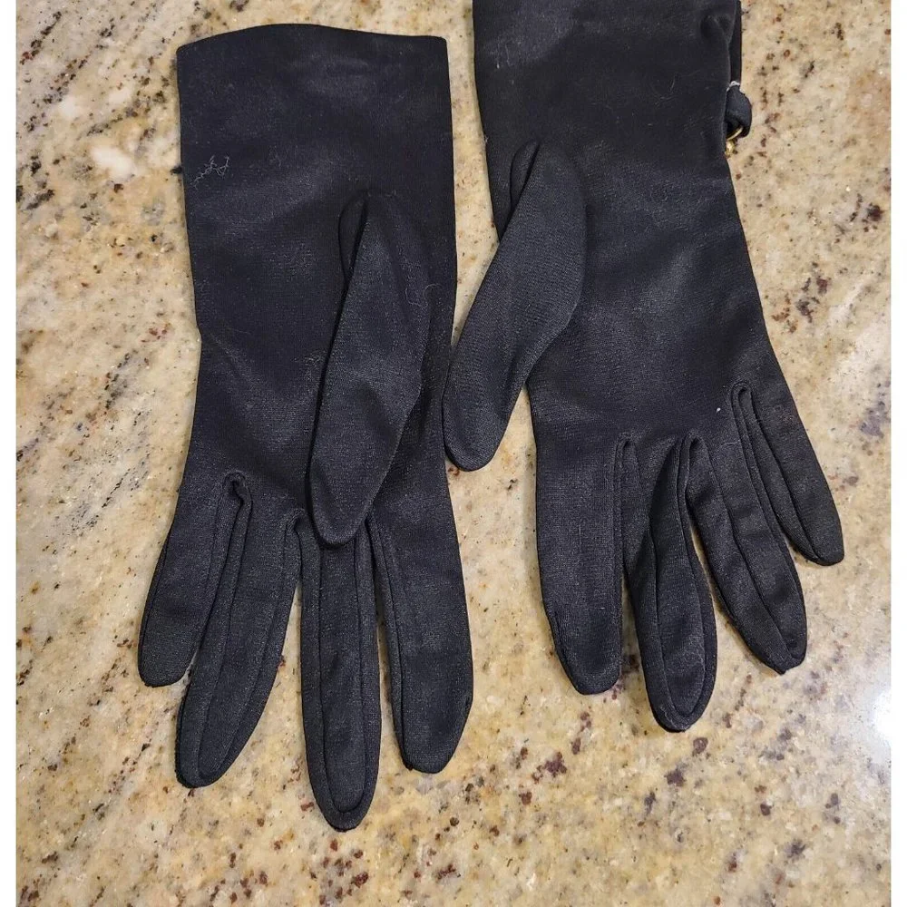 Vintage Size M Black Nylon Stretch Formal 9.5